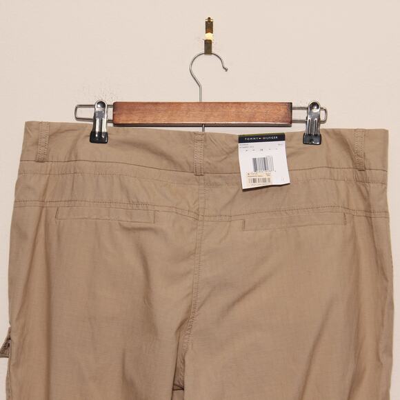 NEW Tommy Hilfiger Tan Cargo Pants Size 14 Cotton Blend - Picture 6 of 10